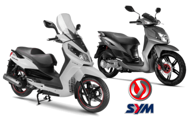sym scooter in santorini